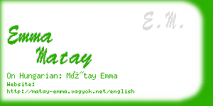 emma matay business card